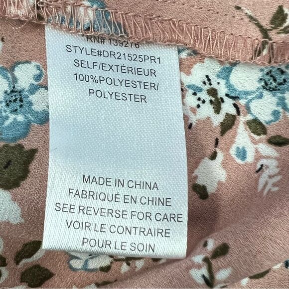 DR2 by Daniel Rainn Ditsy Floral Pintuck Cap Sleeve Blouse, Size XS Dusty Rose - Picture 11 of 12